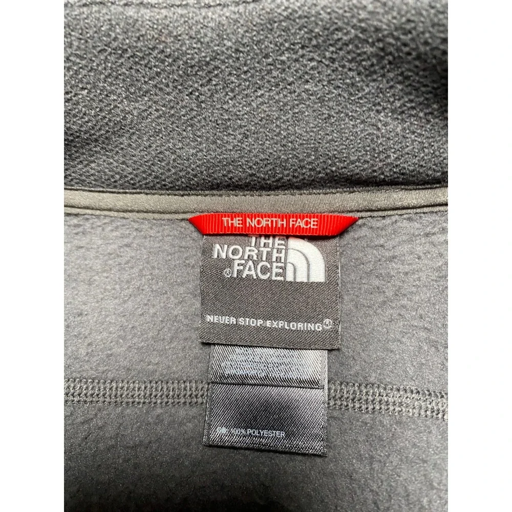 The North Face Mens Full Zip Fleece Jacket Charcoal Grey Mock Neck Medium